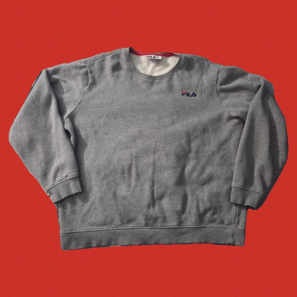 Fila Men's Classic Gray Crewneck Sweater